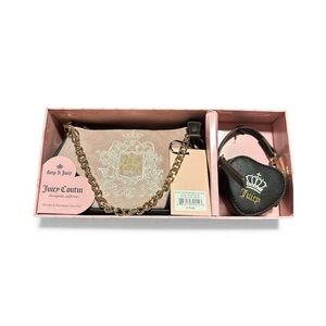 Juicy Couture Pink and Black Wallet Set